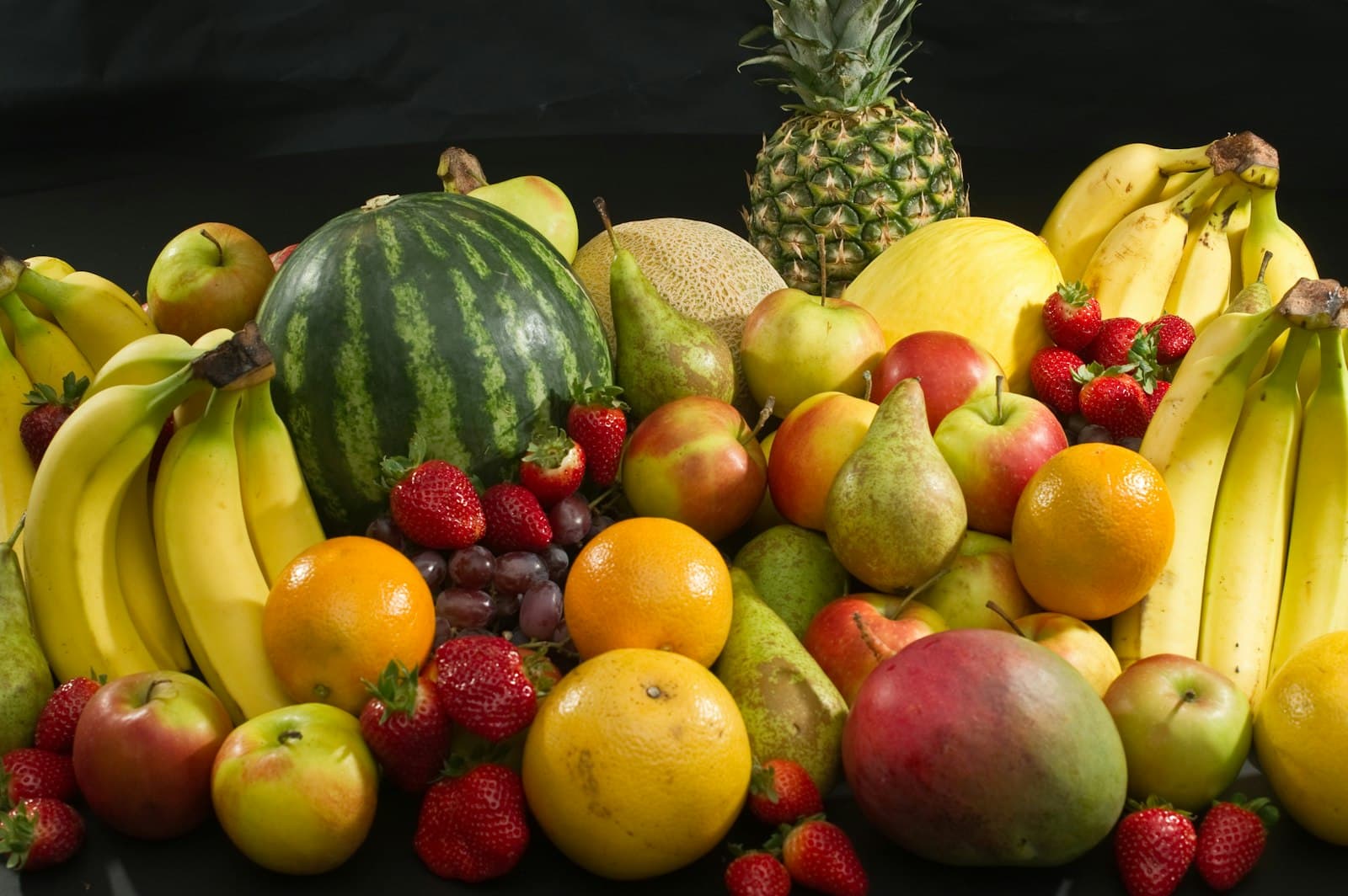 mixed fresh fruit display
